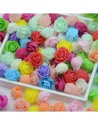 100 sztuk/partia Mini róża z pianki polietylenowej głowy sztuczne Handmade DIY ślub dekoracja domu zaopatrzenie firm fałszywe kw