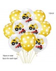 1 zestaw ciągnik budowlany temat nadmuchiwane balony ciężarówka pojazd banery ciasto wystrój Baby Shower chłopcy materiały urodz