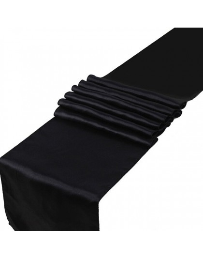 23 kolory satynowe bieżniki 12 "x 108" /30cm x 275cm na wesele dekoracje domu krzesło Sash Bow obrus obrus