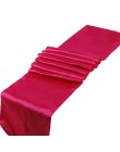 23 kolory satynowe bieżniki 12 "x 108" /30cm x 275cm na wesele dekoracje domu krzesło Sash Bow obrus obrus