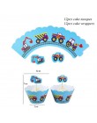 1 zestaw ciągnik budowlany temat nadmuchiwane balony ciężarówka pojazd banery ciasto wystrój Baby Shower chłopcy materiały urodz