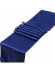 23 kolory satynowe bieżniki 12 "x 108" /30cm x 275cm na wesele dekoracje domu krzesło Sash Bow obrus obrus