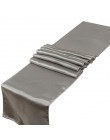 23 kolory satynowe bieżniki 12 "x 108" /30cm x 275cm na wesele dekoracje domu krzesło Sash Bow obrus obrus