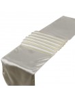 23 kolory satynowe bieżniki 12 "x 108" /30cm x 275cm na wesele dekoracje domu krzesło Sash Bow obrus obrus