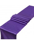 23 kolory satynowe bieżniki 12 "x 108" /30cm x 275cm na wesele dekoracje domu krzesło Sash Bow obrus obrus