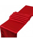 23 kolory satynowe bieżniki 12 "x 108" /30cm x 275cm na wesele dekoracje domu krzesło Sash Bow obrus obrus