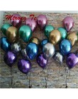 100 szt. Różowe złoto chromowane metalowe lateksowe balony z helem Baby Shower ślubna dekoracja urodzinowa dla dzieci Balon powi