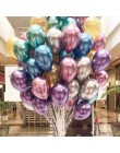 100 szt. Różowe złoto chromowane metalowe lateksowe balony z helem Baby Shower ślubna dekoracja urodzinowa dla dzieci Balon powi