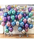 100 szt. Różowe złoto chromowane metalowe lateksowe balony z helem Baby Shower ślubna dekoracja urodzinowa dla dzieci Balon powi