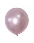 100 szt. Różowe złoto chromowane metalowe lateksowe balony z helem Baby Shower ślubna dekoracja urodzinowa dla dzieci Balon powi