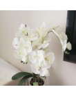 Sztuczny jedwab białe storczyki wysokiej jakości motyl Moth Phalaenopsis sztuczny kwiat na ślub domowe dekoracje świąteczne