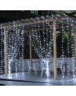 Boże narodzenie 3M X 3M 304 kurtyna girlanda żarówkowa Led Lights Xmas Garland ozdoby choinkowe dla domu noworoczne dekoracje na