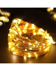 DIY dekoracje na wesele i przyjęcie miedziany przewód świetlny halloween boże narodzenie urodziny impreza jednorożec lampki Garl