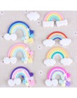 9 sztuk/paczka kolor losowe piękne tęczowe chmury Cupcake ozdoba na wierzch tortu ciasto flagi deser ozdoba do pieczenia na ślub