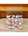 50 sztuk/partia Cute Heart Theme cukierki Cookie torby ślubne cukierki na przyjęcie urodzinowe Buscuit worek do pakowania świąte