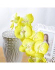 Sztuczny jedwab białe storczyki wysokiej jakości motyl Moth Phalaenopsis sztuczny kwiat na ślub domowe dekoracje świąteczne