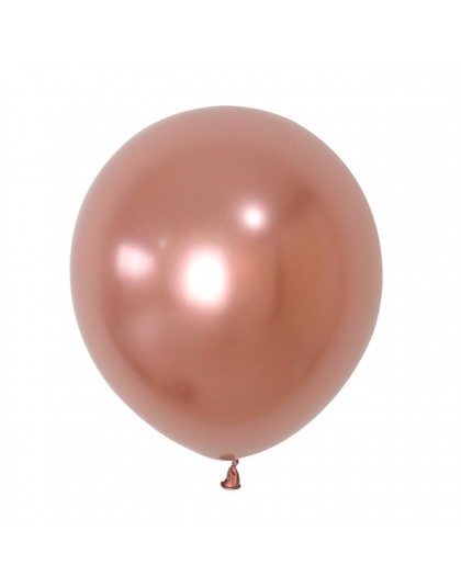 100 szt. Różowe złoto chromowane metalowe lateksowe balony z helem Baby Shower ślubna dekoracja urodzinowa dla dzieci Balon powi