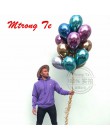100 szt. Różowe złoto chromowane metalowe lateksowe balony z helem Baby Shower ślubna dekoracja urodzinowa dla dzieci Balon powi