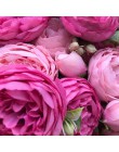 2018 jedwabna róża piwonia sztuczne kwiaty piękne Flores bukiet ślubny dekoracje do domu na imprezę Mariage sztuczne kwiaty A49B