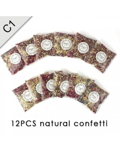 100% naturalne konfetti ślubne ELOMAN suszone płatki kwiatów pop dekoracja weselna i imprezowa biodegradowalny płatek róży konfe