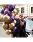 100 szt. Różowe złoto chromowane metalowe lateksowe balony z helem Baby Shower ślubna dekoracja urodzinowa dla dzieci Balon powi