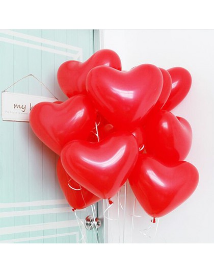 10/20 sztuk czerwony różowy biały miłość w kształcie serca lateksowe balony ślub helem walentynki prezenty urodzinowe nadmuchiwa