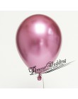 100 szt. Różowe złoto chromowane metalowe lateksowe balony z helem Baby Shower ślubna dekoracja urodzinowa dla dzieci Balon powi