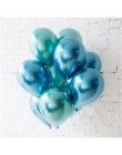 100 szt. Różowe złoto chromowane metalowe lateksowe balony z helem Baby Shower ślubna dekoracja urodzinowa dla dzieci Balon powi