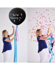 36 Cal czarny płeć ujawnić balon chłopiec lub dziewczyna płeć ujawnić na przyjęcie balony lateksowe dekoracje dla dzieci balon d