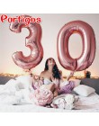 2 sztuk 40 cal róża złota cyfra folia balony z helem 18 20 21 30 50 lat cyfrowy manometr piłki dla dorosłych dekoracje na przyję