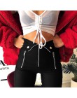 Gothic harajuku Grunge spodnie damskie zipper fold streetwear ołówek casual Fashion pant czarna elegancka, letnia długa Streetwe