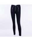Gothic harajuku Grunge spodnie damskie zipper fold streetwear ołówek casual Fashion pant czarna elegancka, letnia długa Streetwe
