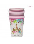 Dla dzieci urodziny jednorożec strona dekoracji jednorożec róg ciasto topper opaska do włosów ślub baby shower party supplies 1s