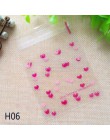 50 sztuk/partia Cute Heart Theme cukierki Cookie torby ślubne cukierki na przyjęcie urodzinowe Buscuit worek do pakowania świąte