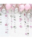 Dekoracje ślubne 4M złoto srebro gwiazda okrągły kształt girlandy papierowe Baby Shower dekoracje na imprezę urodzinową dla dzie