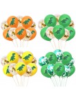 11 sztuk chłopcy urodziny Dino Party dinozaur folia konfetti do balonów lateksowe balony Dino balon powietrza Globos Baby Shower