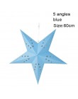1pc 60cm duże DIY siedem kąt papierowe gwiazdki ozdoby choinkowe Home Decor wiszące latarnia bożonarodzeniowa okno kominek wystr