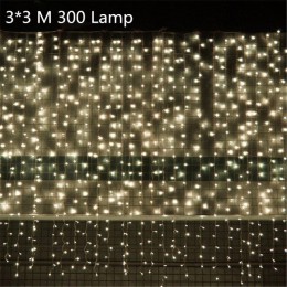 Boże narodzenie 3M X 3M 304 kurtyna girlanda żarówkowa Led Lights Xmas Garland ozdoby choinkowe dla domu noworoczne dekoracje na