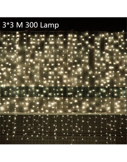 Boże narodzenie 3M X 3M 304 kurtyna girlanda żarówkowa Led Lights Xmas Garland ozdoby choinkowe dla domu noworoczne dekoracje na