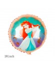 1pc Cartoon księżniczka syrenka z balonów foliowych Baby shower dziewczyna nadmuchiwane helem Globos dzieci dekoracje na przyjęc