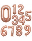 2 sztuk 40 cal róża złota cyfra folia balony z helem 18 20 21 30 50 lat cyfrowy manometr piłki dla dorosłych dekoracje na przyję