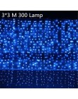 Boże narodzenie 3M X 3M 304 kurtyna girlanda żarówkowa Led Lights Xmas Garland ozdoby choinkowe dla domu noworoczne dekoracje na