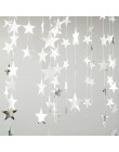 Dekoracje ślubne 4M złoto srebro gwiazda okrągły kształt girlandy papierowe Baby Shower dekoracje na imprezę urodzinową dla dzie