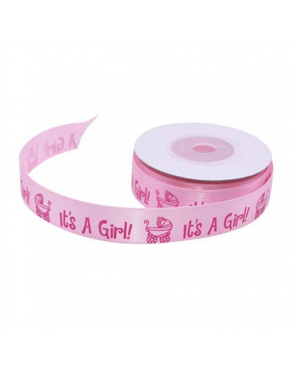 10 stoczni/rolka 15MM to chłopiec to dziewczyna rypsowa satynowa wstążka opakowanie na prezent wstążki na Baby Shower chrzest i 
