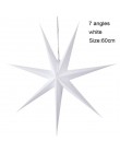 1pc 60cm duże DIY siedem kąt papierowe gwiazdki ozdoby choinkowe Home Decor wiszące latarnia bożonarodzeniowa okno kominek wystr