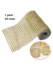 1Yard 8/24 wiersze złoto srebro kryształ diament Mesh Rhinestone wstążka na wesele prezent wazon kwiatowy dekoracje produkty wys