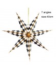 1pc 60cm duże DIY siedem kąt papierowe gwiazdki ozdoby choinkowe Home Decor wiszące latarnia bożonarodzeniowa okno kominek wystr