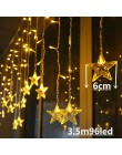 Boże narodzenie 3M X 3M 304 kurtyna girlanda żarówkowa Led Lights Xmas Garland ozdoby choinkowe dla domu noworoczne dekoracje na