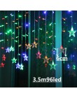 Boże narodzenie 3M X 3M 304 kurtyna girlanda żarówkowa Led Lights Xmas Garland ozdoby choinkowe dla domu noworoczne dekoracje na