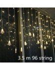 Boże narodzenie 3M X 3M 304 kurtyna girlanda żarówkowa Led Lights Xmas Garland ozdoby choinkowe dla domu noworoczne dekoracje na